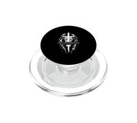 La paternità è il regno Lavoro Cristiano Papà Leone Di Giuda Croce PopSockets PopGrip per MagSafe