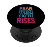 La paura si archi quando la fede si alza citazione religiosa cristiana PopSockets PopGrip Adesivo