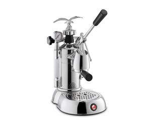 La Pavoni Milano, Macchina Caffè Espresso a Leva LPLMLN01EU, Riscaldamento a Caldaia con Manometro, Serbatoio Acqua 1,6L, 2 Portafiltri da 52 mm e Filtro 1/2 Tazze/Competizione, 950 W, Ottone Cromato