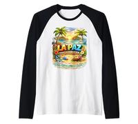 La Paz Baja California Sur Messico Spiaggia Vacanza Tramonto Maglia con Maniche Raglan