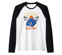 La Paz Baja Messico - La Vita è Migliore in Flip Flops Beach Maglia con Maniche Raglan