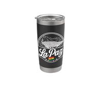 La Paz Bolivia Retro Script Viaggio Souvenir Bicchiere termico in acciaio inox doppia parete