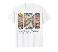 La Paz Bolivia Viaggio Viaggio Brushstroke La Paz Viaggio Souvenir Maglietta