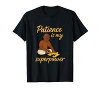 La Pazienza è Il Mio superpotere Brush Script Hero Design Maglietta