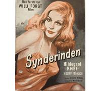 La peccatrice Hildegard Knef Gustav Fröhlich Robert M 1951 Danish Movie Program