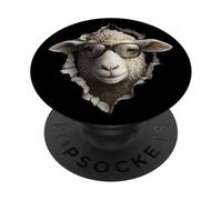 La pecora guarda attraverso il buco Contadino Pastore PopSockets PopGrip Adesivo