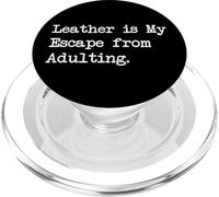 La pelle è la mia fuga dagli adulti - Citazioni divertenti sull'artigianato PopSockets PopGrip per MagSafe