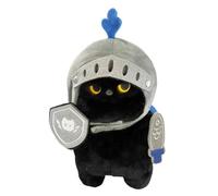 La peluche per gatti Knights, Decorative Animal Doll sotto forma di un felino con costume medievale, design originale per collezionisti | Gouette Soft Cat Knight per il gioco creativo,
