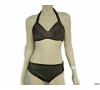 La Perla 2-Piece Bikini Costume Canotta Collo Colore: Marrone Misura 10 800599 -