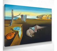 La persistenza della memoria Salvador Dali, quadro grande stampa su tela di alta qualità, fine art, intelaiato pronto da appendere bsa23-100x70 cm