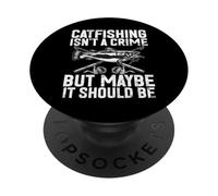 La pesca al gatto non è un crimine, ma forse dovrebbe essere pesce gatto PopSockets PopGrip Adesivo