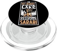 La pesca e il cane da pastore persiano centrale Qhadrejooni PopSockets PopGrip per MagSafe