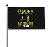 La Pesca È Il Mio Piano Pensionistico Garden Flag Con 2 Occhielli Bandiere Da Giardino Durevole Bandiera Da Cortile Per Esterni Fattoria Interni 90X150Cm