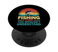 La pesca è il mio posto felice che non capiresti pescatore PopSockets PopGrip Adesivo