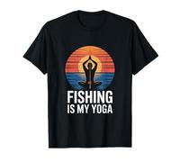 La pesca è il mio yoga - Posa di meditazione del pescatore Maglietta