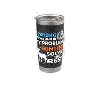 La pesca e la caccia risolvono i miei problemi - Fisherman & Hunter Bicchiere termico in acciaio inox doppia parete