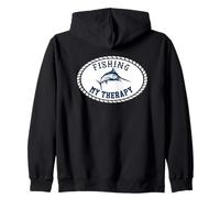 La Pesca è la mia Terapia Pescatori Pesce Spada Felpa con Cappuccio