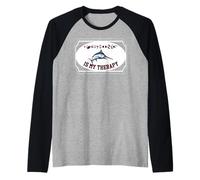 La Pesca è la mia Terapia Pescatori Pesce Spada Maglia con Maniche Raglan