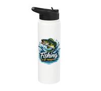 La pesca è la mia terapia Stainless Steel Insulated Water Bottle