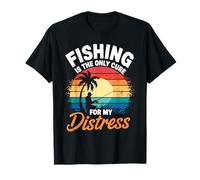 La pesca è l'unica cura della mia terapia antistress Pescatore Maglietta