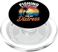 La pesca è l'unica cura della mia terapia antistress Pescatore PopSockets PopGrip per MagSafe