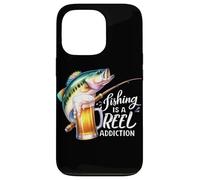 La pesca è una dipendenza da mulinello Birra Bass Fish Custodia per iPhone 13 Pro
