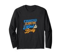 La pesca fa bene alla mente e al corpo Maglia a Manica