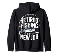 La Pesca in Pensione è Il Mio Nuovo Lavoro Pensione Divertente Felpa con Cappuccio