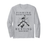 La Pesca risolve la Maggior Parte dei Miei Problemi La Caccia risolve Il Resto Maglia a Manica