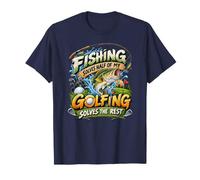 La Pesca risolve la metà del Golf risolve Il Resto dei Bassi all'aperto Maglietta
