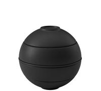 Villeroy & Boch - La petite Boule black, set di stoviglie in porcellana, set di ciotole, 5 pezzi Set da portata, Ø 14 cm, lavabile in lavastoviglie, utilizzabile nel microonde, nero