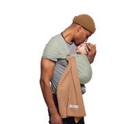 La Petite Sciarpa Senza Fiocco - Pistacchio, Cappuccino (reversibile) | Installata in 45s - Nascita a 14kg - Sciarpa per il trasporto bambino sling fisiologico