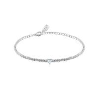La petite story Bracciale Tennis Argento Con Cuore Trasparente - Bracciale