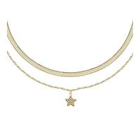 La Petite Story Collana Doppia Stella dell'Amicizia Placcata Oro Lps10Arr08 - Collana