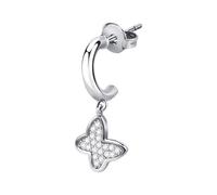 LA PETITE STORY Mono Orecchino Donna in Acciaio a Cerchio, Cristalli, Collezione SINGLE EARRINGS, Farfalla - LPS02AQM95