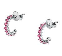 LA PETITE STORY Orecchini Donna in Acciaio, Cristalli Rosa a Cerchio, Collezione EARRINGS - LPS01AYQ123