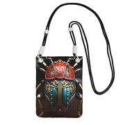 La piccola borsa a tracolla nera del telefono cellulare della stampa variopinta dello scarabeo, carina porta una borsa mobile diagonalmente, per lo shopping, camminata