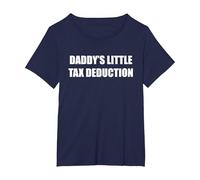 La Piccola detrazione fiscale di papà Maglietta, Donna Plus-Size, Navy, 4X
