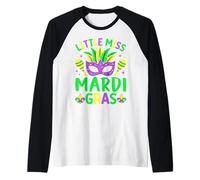 La Piccola Signorina Mardi Gras Maglia con Maniche Raglan