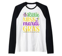 La Piccola Signorina Mardi Gras Maglia con Maniche Raglan