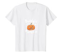 La Piccola Zucca di papà: Divertimento per la Famiglia di Halloween Maglietta, Bambini, Bianco, 6 Anni