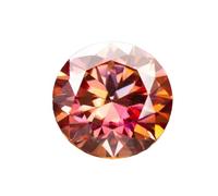 La pietra sciolta della moissanite del taglio rotondo 1-5Ct passa il tester del diamante per la creazione di gioielli di alta qualità e le impostazioni dell'anello, 5.0mm-0.5ct-GRA, Moissanite