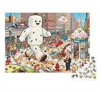 La pioggia di caramelle dell'uomo Marshmallow Puzzle in Legno Impermeabile DIY Puzzles Da 1000 Pezzi Regali Per Adulti Impossibili Giochi Educativi