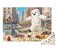 La pioggia di caramelle dell'uomo Marshmallow Puzzle in Legno Impermeabile Puzzles Da 1000 Pezzi Regali Per Adulti Impossibili Giochi Educativi