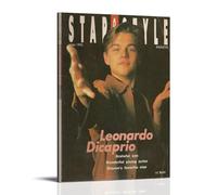 La pittura a olio di Leonardo DiCaprio è durevole, impermeabile e facile da pulire in stanze, salotti, camere da letto, cucine e facili da montare; stile telaio: 50 x 75 cm