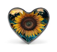 La più bella spilla da bavero a forma di girasole carina spilla personalizzata a forma di cuore spilla in lega di alluminio spille alla moda squisite spille per cappello borsa abito cravatta accessori