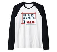 la più Grande debolezza è arrendersi, nessun Dolore nessun Guadagno Maglia con Maniche Raglan