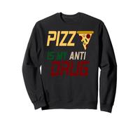 La Pizza è Il Mio Anti-Droga Umorismo Cibo Felpa