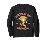 La Pizza è Il Mio Fidanzato o mia Fidanzata retrò Vintage Maglia a Manica