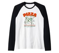 La Pizza è Il Mio linguaggio d Amore (Dichiarazione di Cibo divertent Maglia con Maniche Raglan